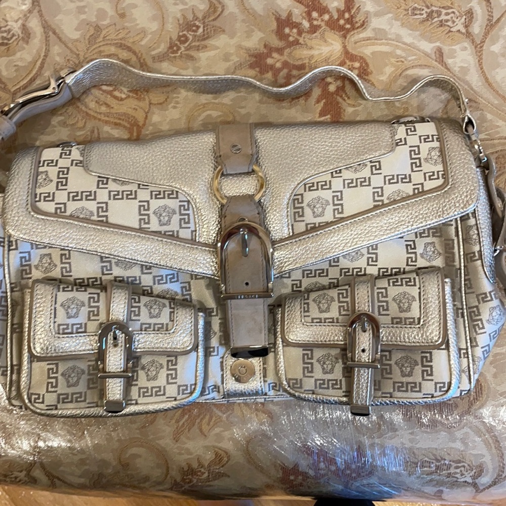 Versace silver purse